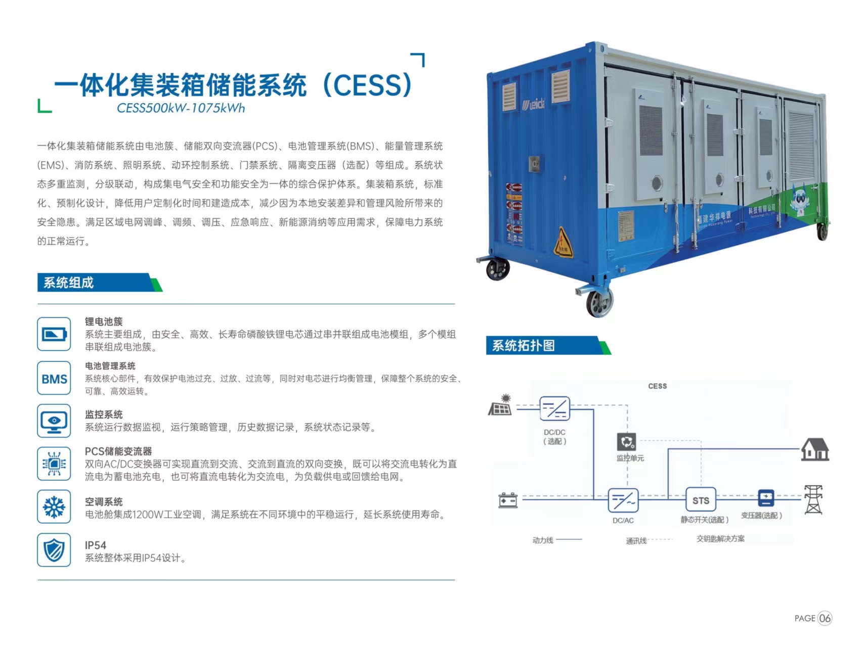 CESS500kW-1075kWh一體式集裝箱儲能系統(tǒng)