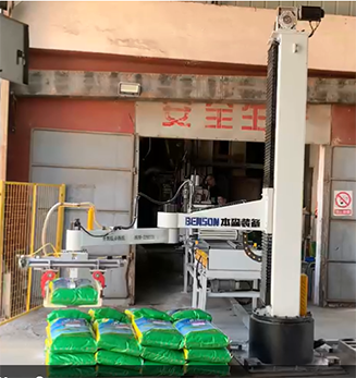 機器人碼垛水稻種子立柱垛碼機