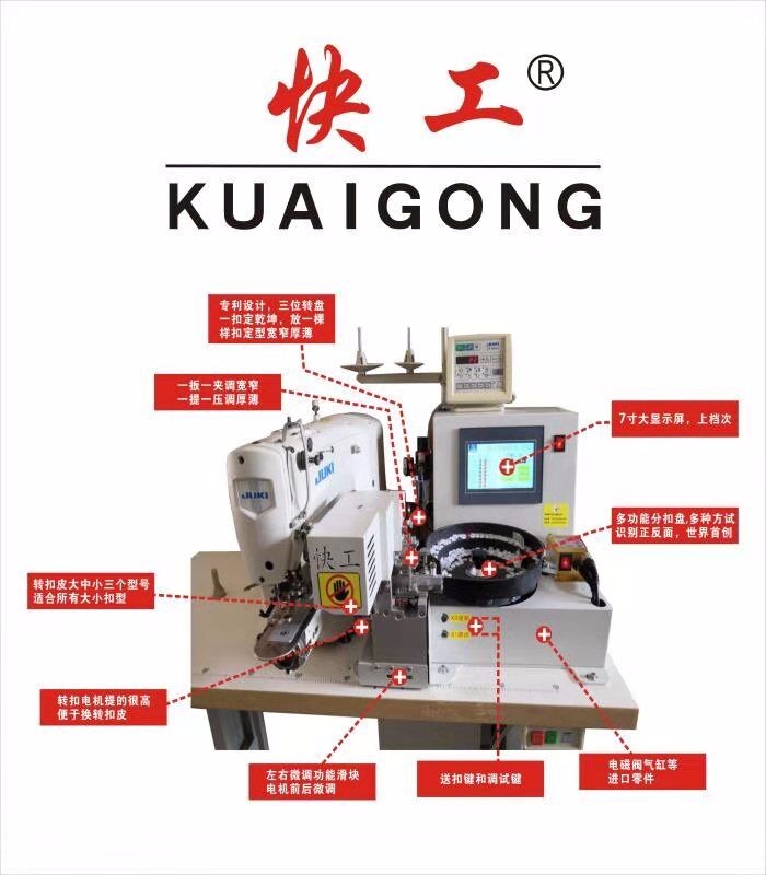 快工自動(dòng)釘扣機(jī)廠家直銷自動(dòng)送扣裝置扣子專用機(jī)工業(yè)釘扣機(jī)