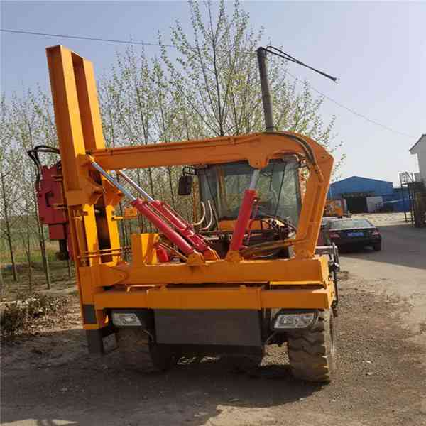 供應裝載機護欄打樁機 高速公路護欄打樁機 護欄立柱打樁機廠家