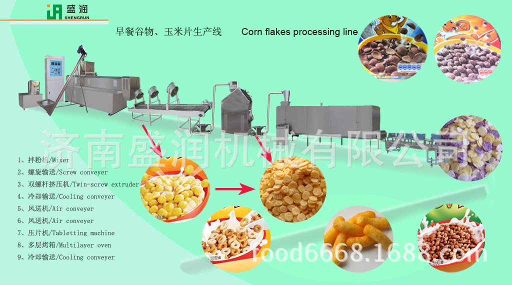 盛潤機(jī)械TSE70-玉米片雙螺桿膨化機(jī)
