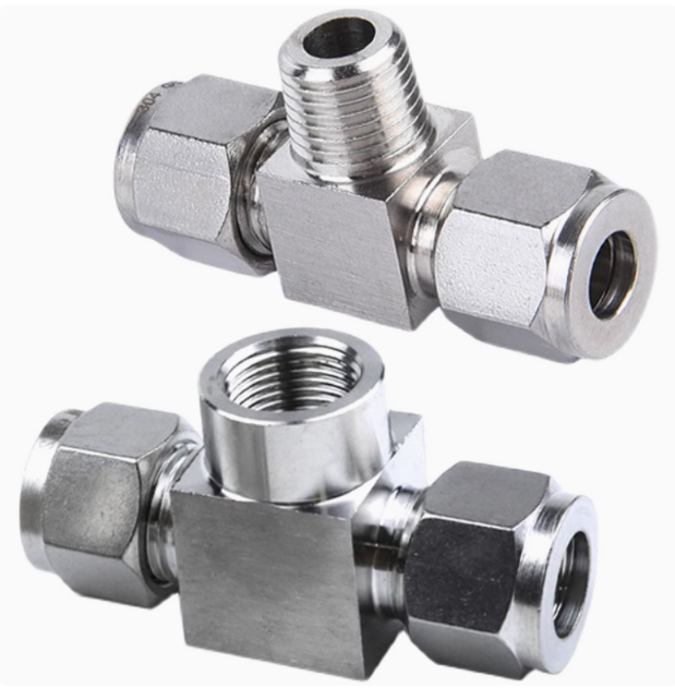 內螺紋卡套三通 外絲卡套三通 不銹鋼C276/C22/2520/310S/317/254SMO/F51/F55卡套三通