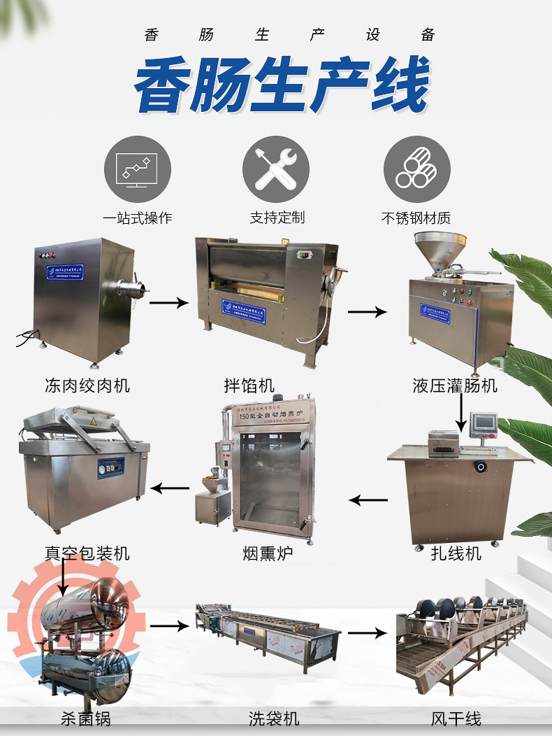 紅腸設備 風干臘腸生產線 香腸流水線 腸制作機器