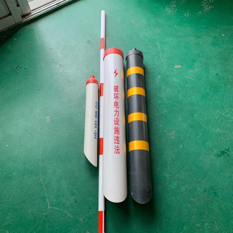 跨路紅白反光PVC標志桿交通防撞保護套