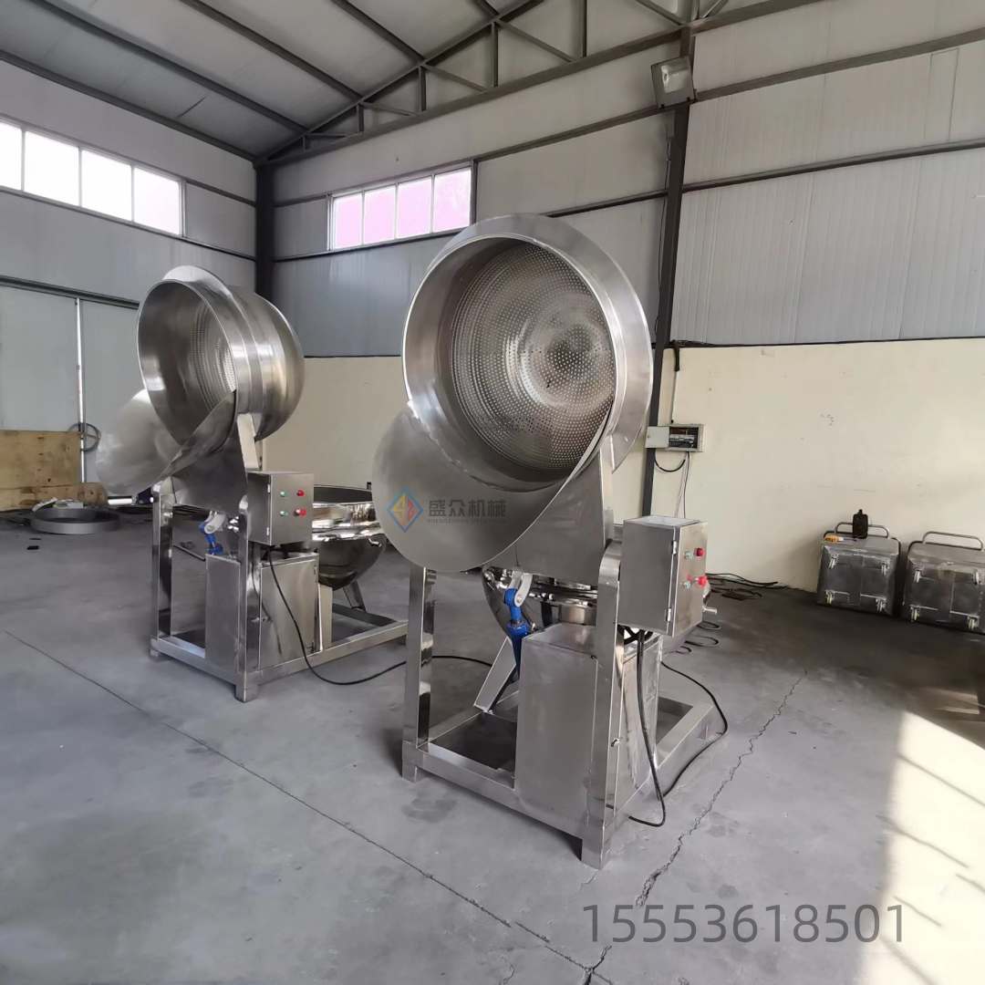 翻筐式肉制品鹵制夾層鍋 鴨貨豬蹄自動(dòng)出料焯水鍋 液壓鹵煮夾層鍋