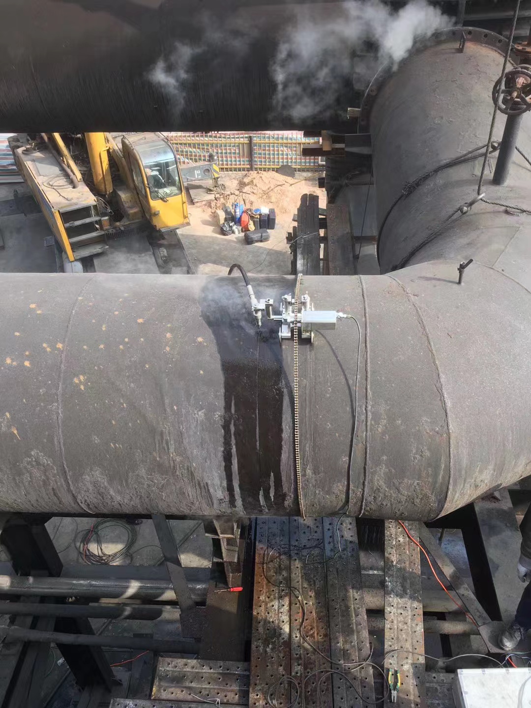 石油儲罐化工業開孔拆除用水刀切割機